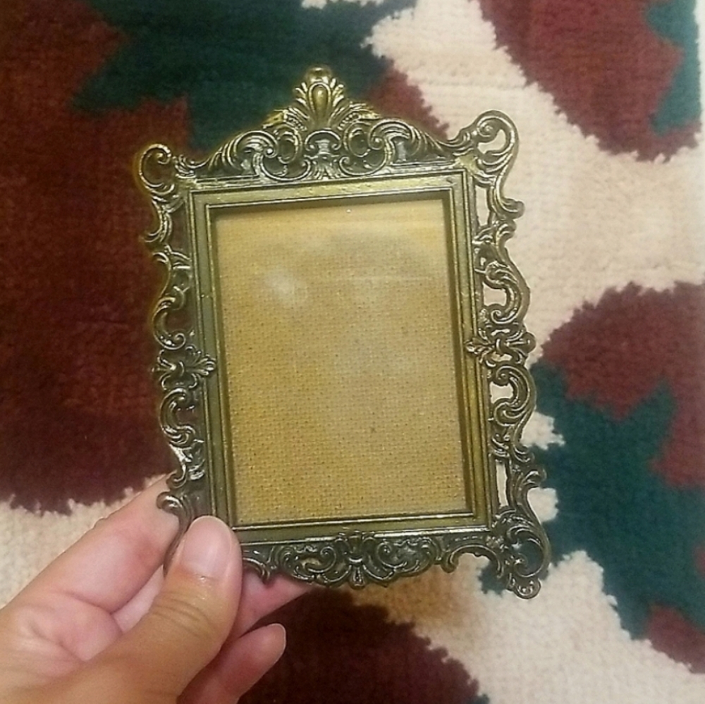 Vintage Tiny Gold Picture Frame